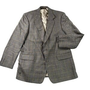 Brooks Brothers Blazer Mens 46L Houndstooth Sport Coat Jacket 100% Wool USA